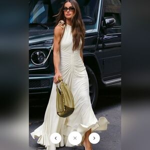 Commense Halter Cream/white Dress